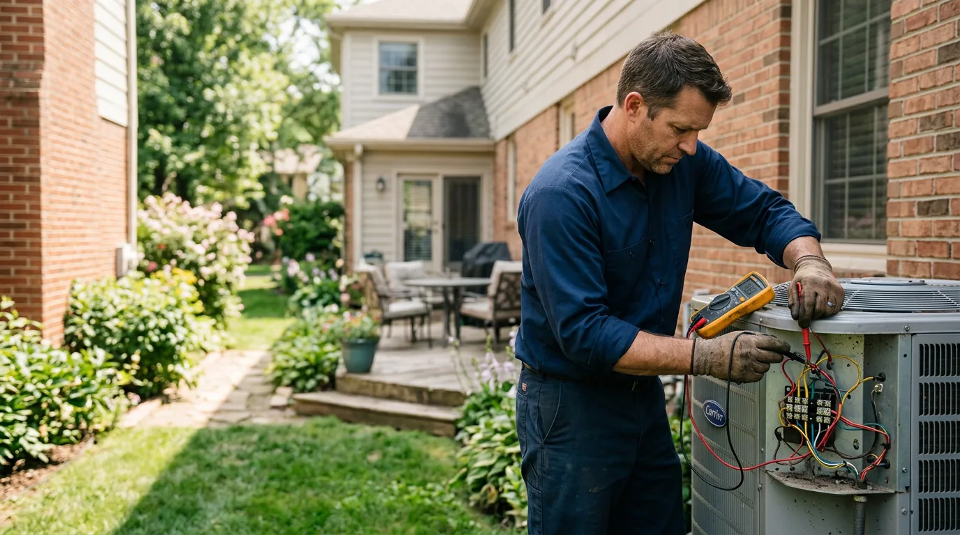 HVAC technician working near Ortonville, MN